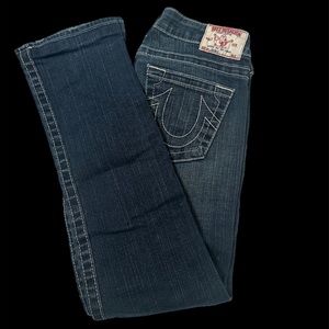 True Religion size 27 dark blue denim jeans